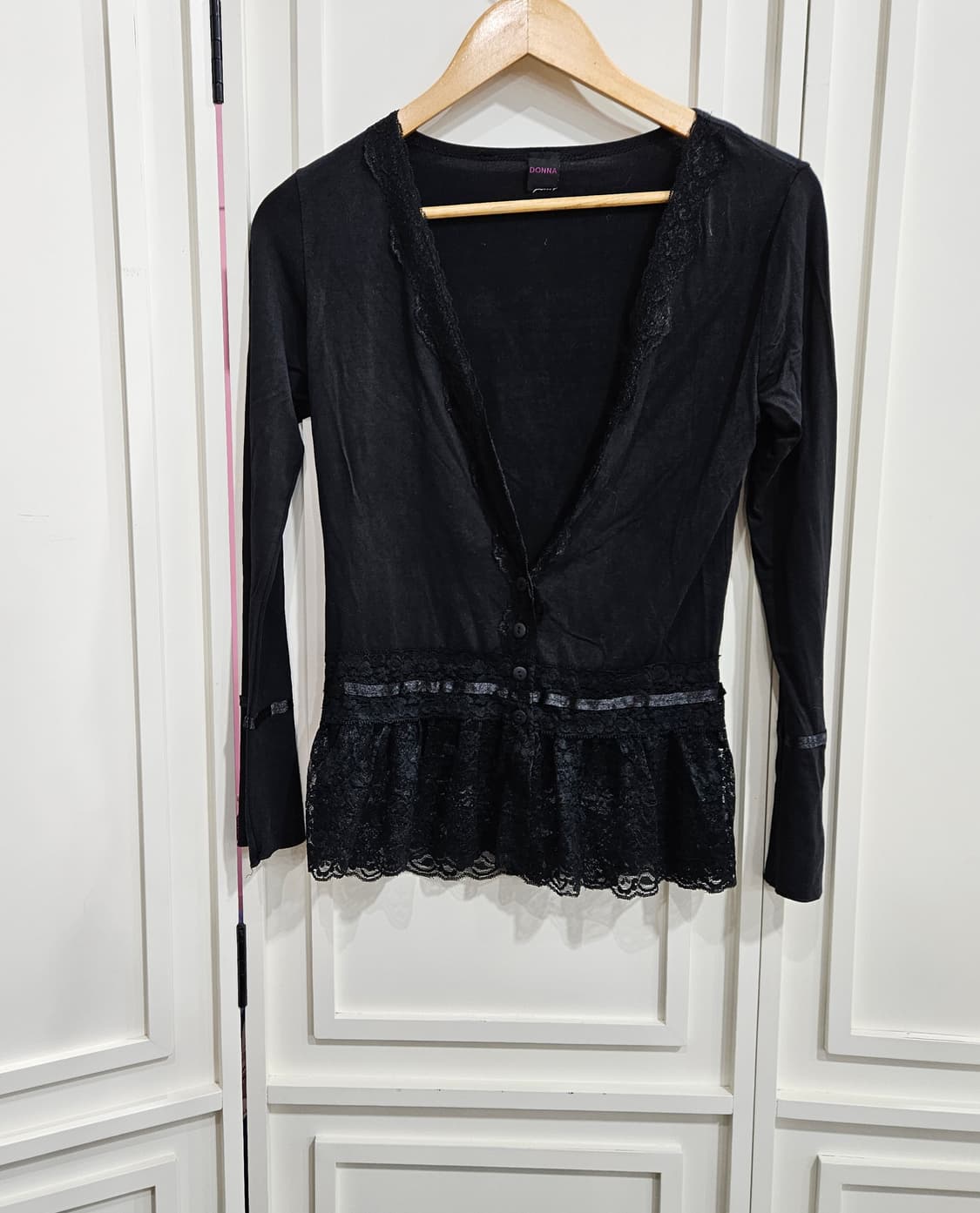 DONNA 레이스 블랙 가디건 상품이미지1