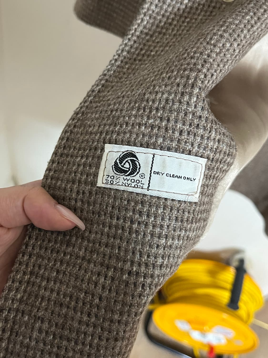 빈티지 체크 발마칸 코트 46R 상품이미지4