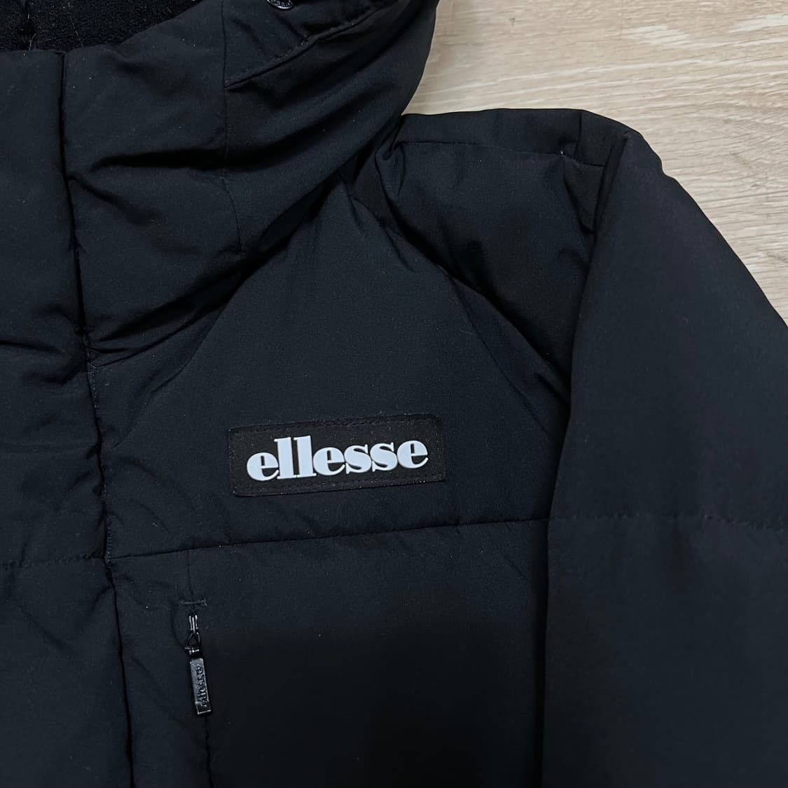 엘레쎄 덕다운 후드 롱패딩 점퍼 [블랙] S/90 상품이미지4