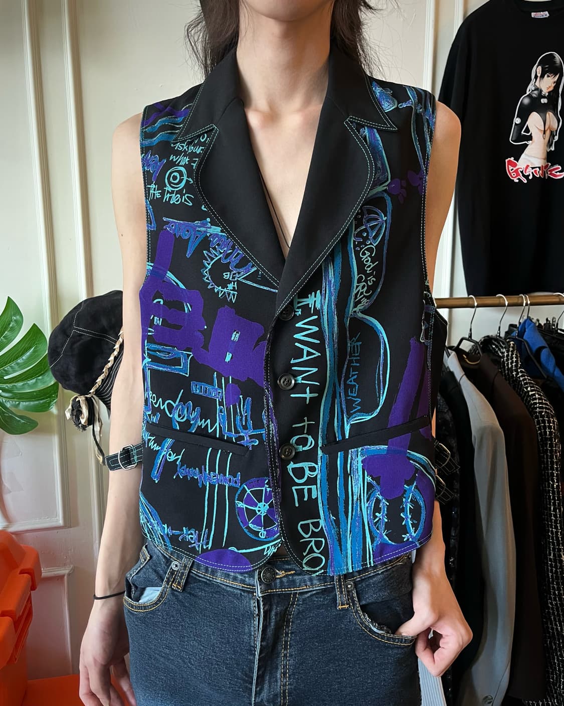 1980-90s KANSAI O2 Archive Graphic Vest 상품이미지2