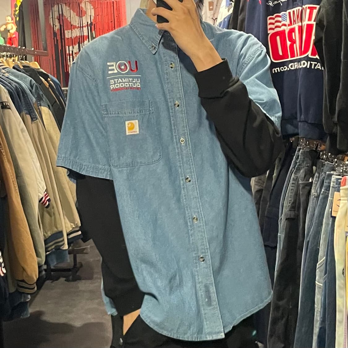 [IM] carhartt 칼하트 데님 반팔셔츠 상품이미지4