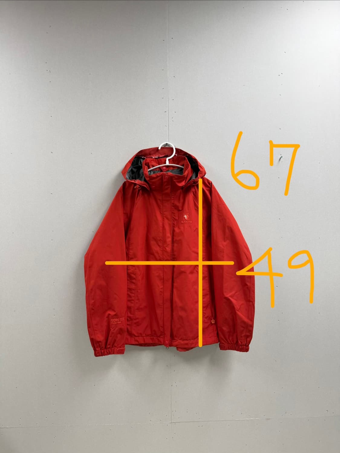 여성 90 M / 블랙야크 고어텍스 바람막이 레드 상품이미지2