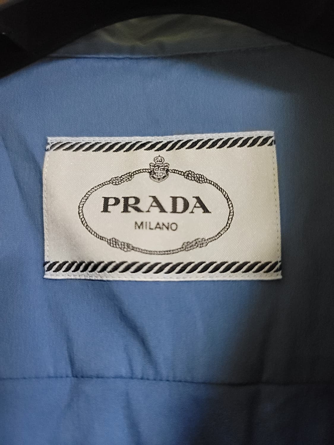 [L] 프라다 스트레치 코튼 볼링 나일론 셔츠 상품이미지4