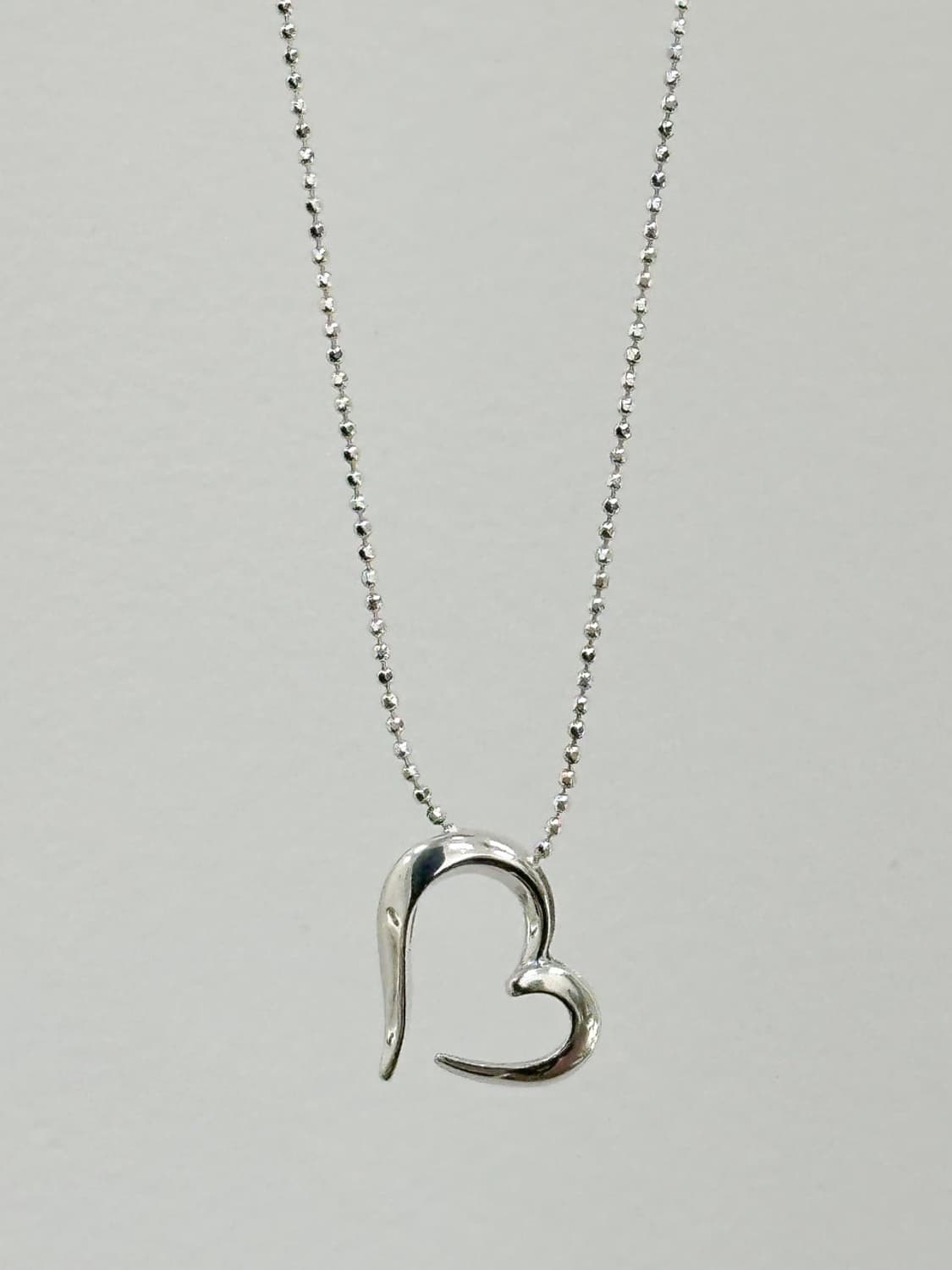 courreges / 꾸레쥬 실버925 하트 펜던트 목걸이 2종 세트 상품이미지3