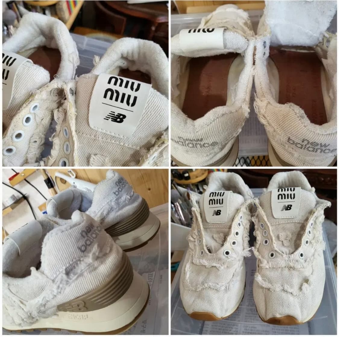 정품 미우미우 뉴발란스 574 콜라보 39 (245~250) 상품이미지6
