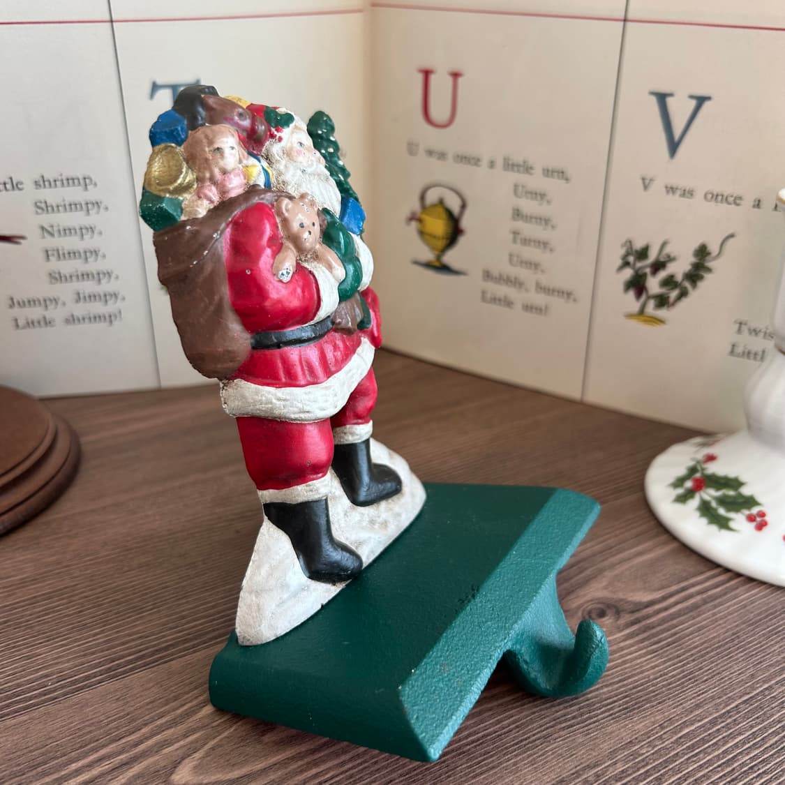 빈티지 산타 양말 주물 홀더 크리스마스 소품 상품이미지4