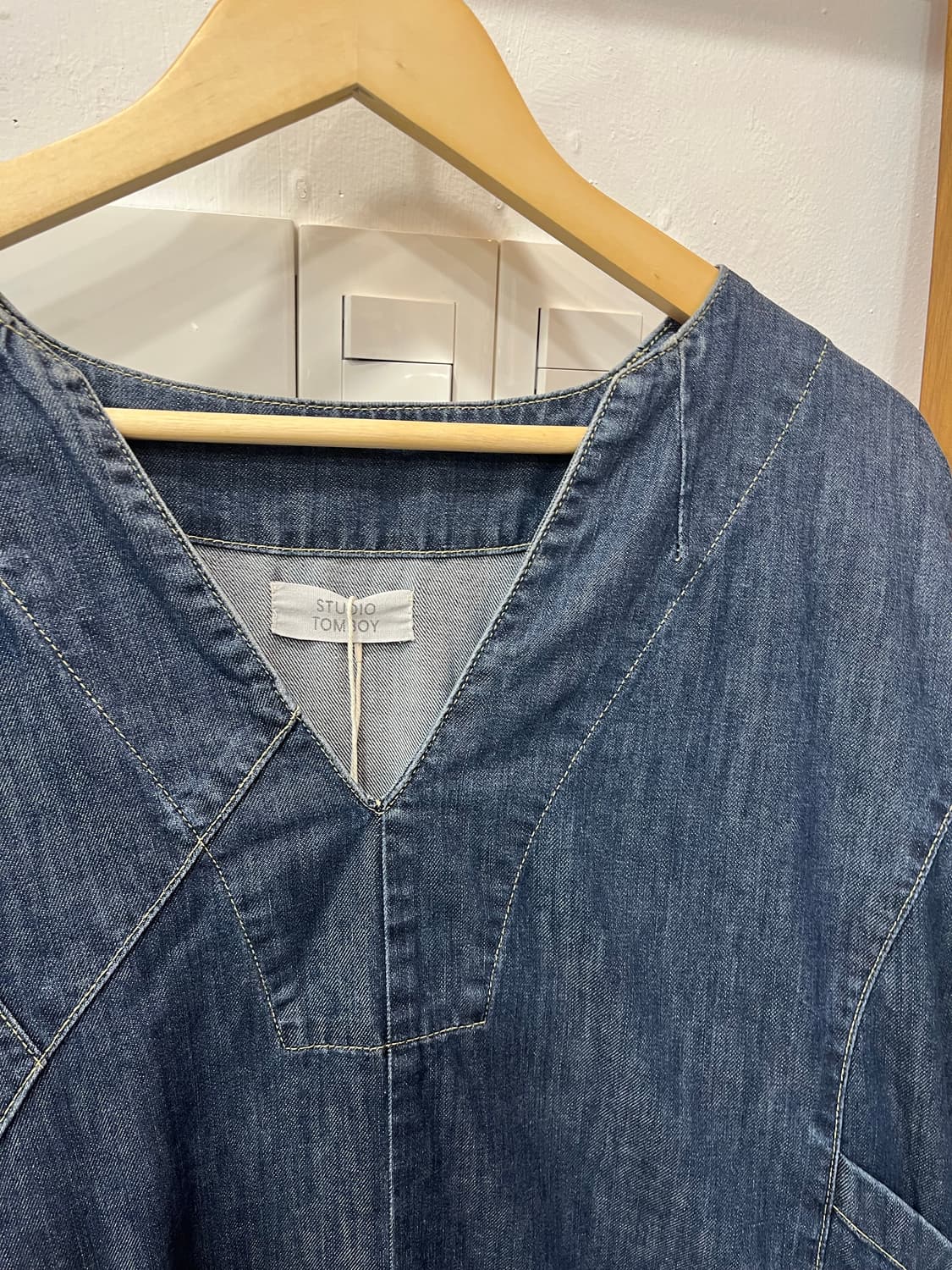 스튜디오 톰보이 데님 셔츠 원피스 상품이미지3