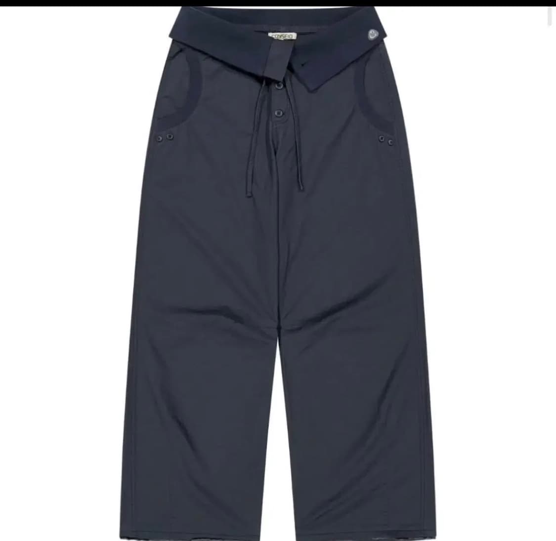 COYSEIO 코이세이오 플로우 폴드 팬츠 네이비 0사이즈 상품이미지1