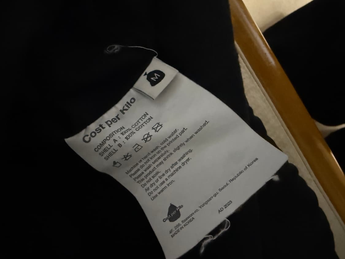 코스트퍼킬로 트리플지퍼 코튼 후디 블루종 M 상품이미지5