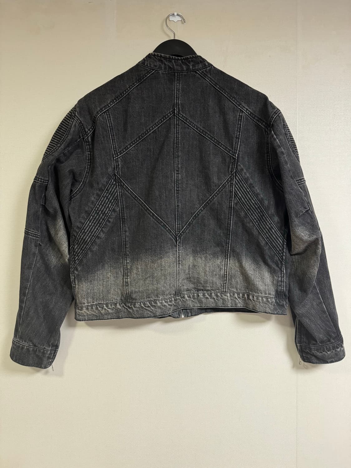 미나브 바이커 데님 자켓 - 블랙 XL 상품이미지5