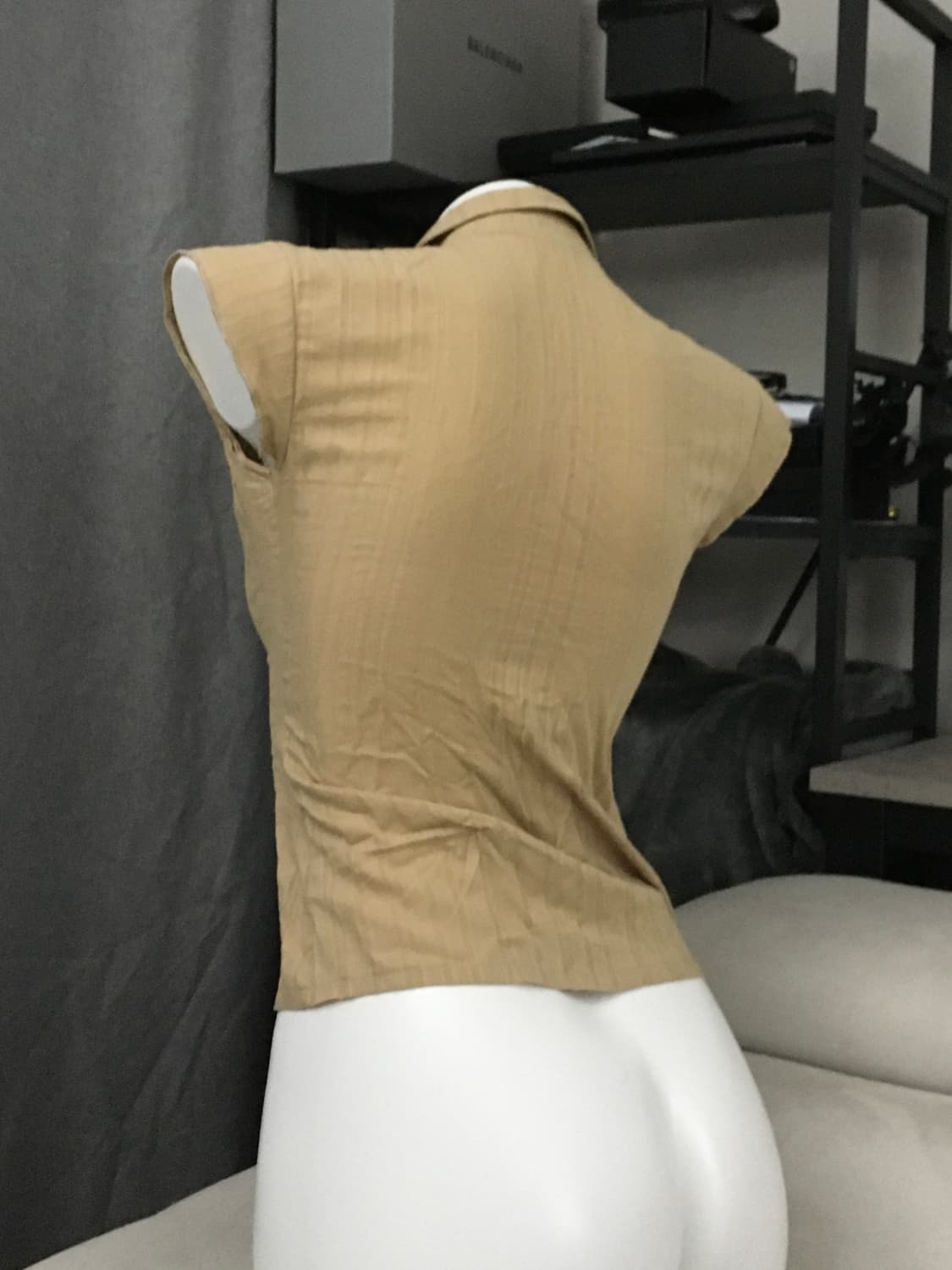 ༒ vintage latte sleeveless shirt 상품이미지3