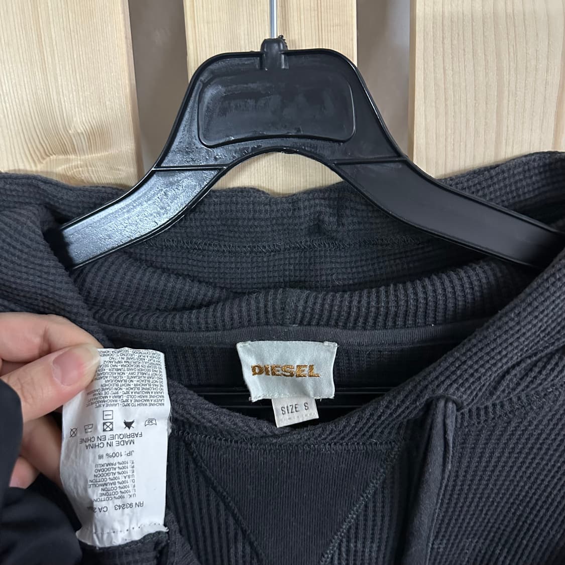 (M) 디젤 차콜 후드티 상품이미지6