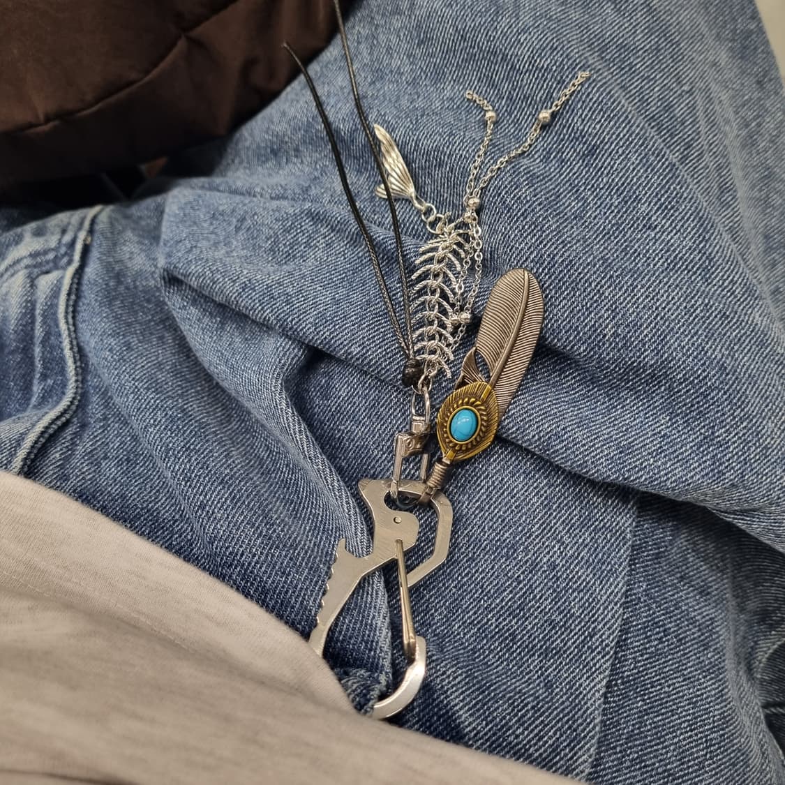 Ver2. ÉTHER (불가시한 공기) 키링 silver keyring 상품이미지4