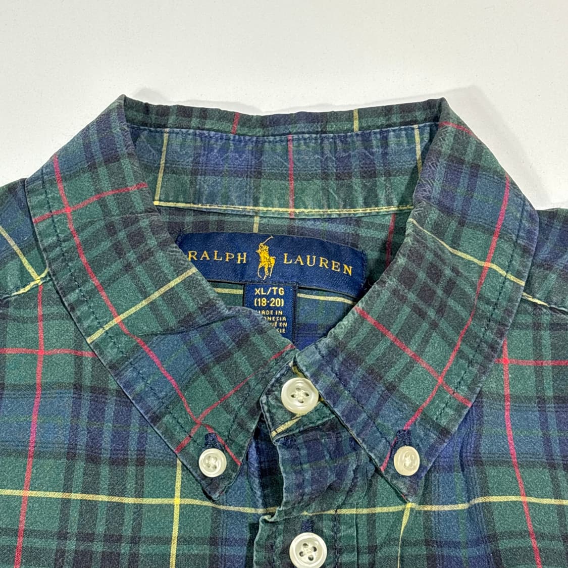 폴로랄프로렌 그린 타탄 체크 셔츠 상품이미지4