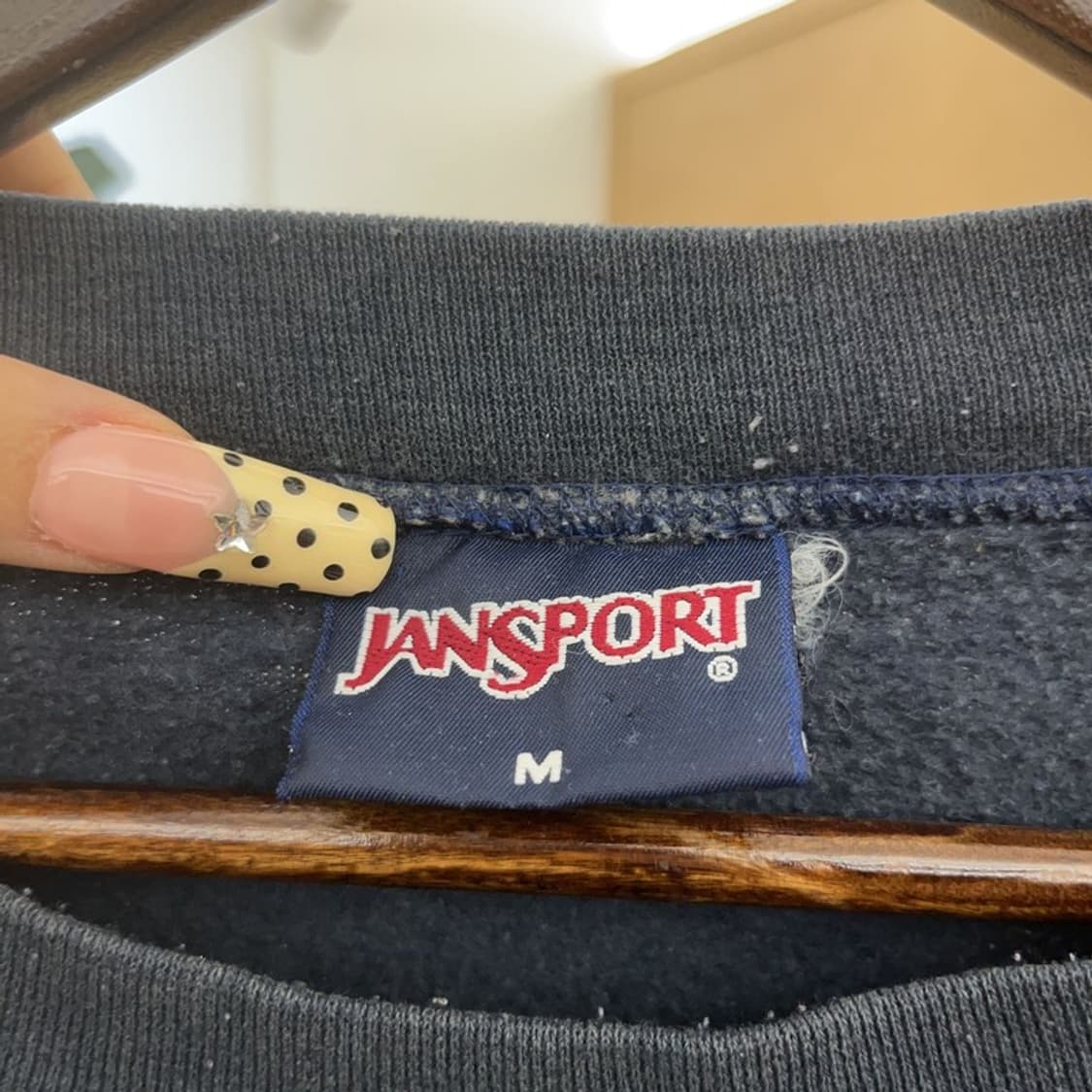 잔스포츠 올드스쿨 레트로 체크로고 약기모 맨투맨 M C09589 상품이미지5