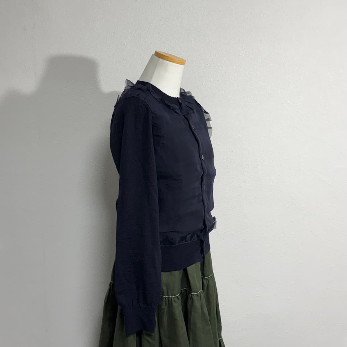 19ss 꼼데가르송 걸 프릴 레이어드 가디건 xs 상품이미지2