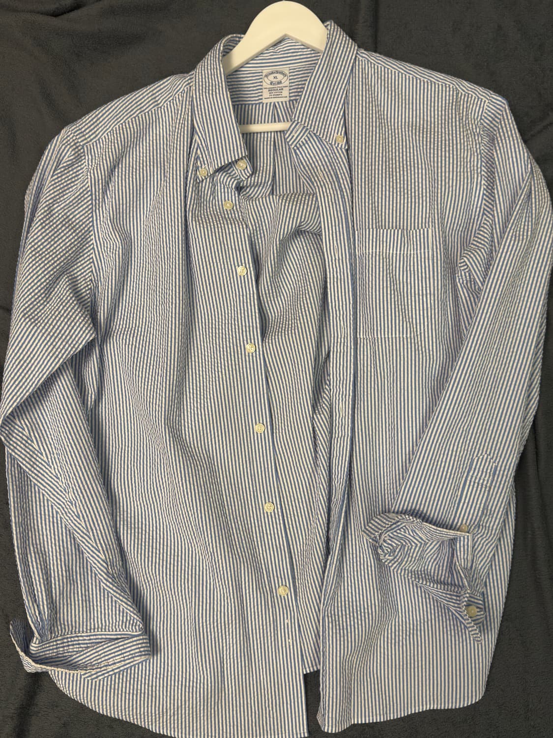 [XL] 브룩스 브라더스 시어서커 셔츠(라이트블루) 상품이미지1