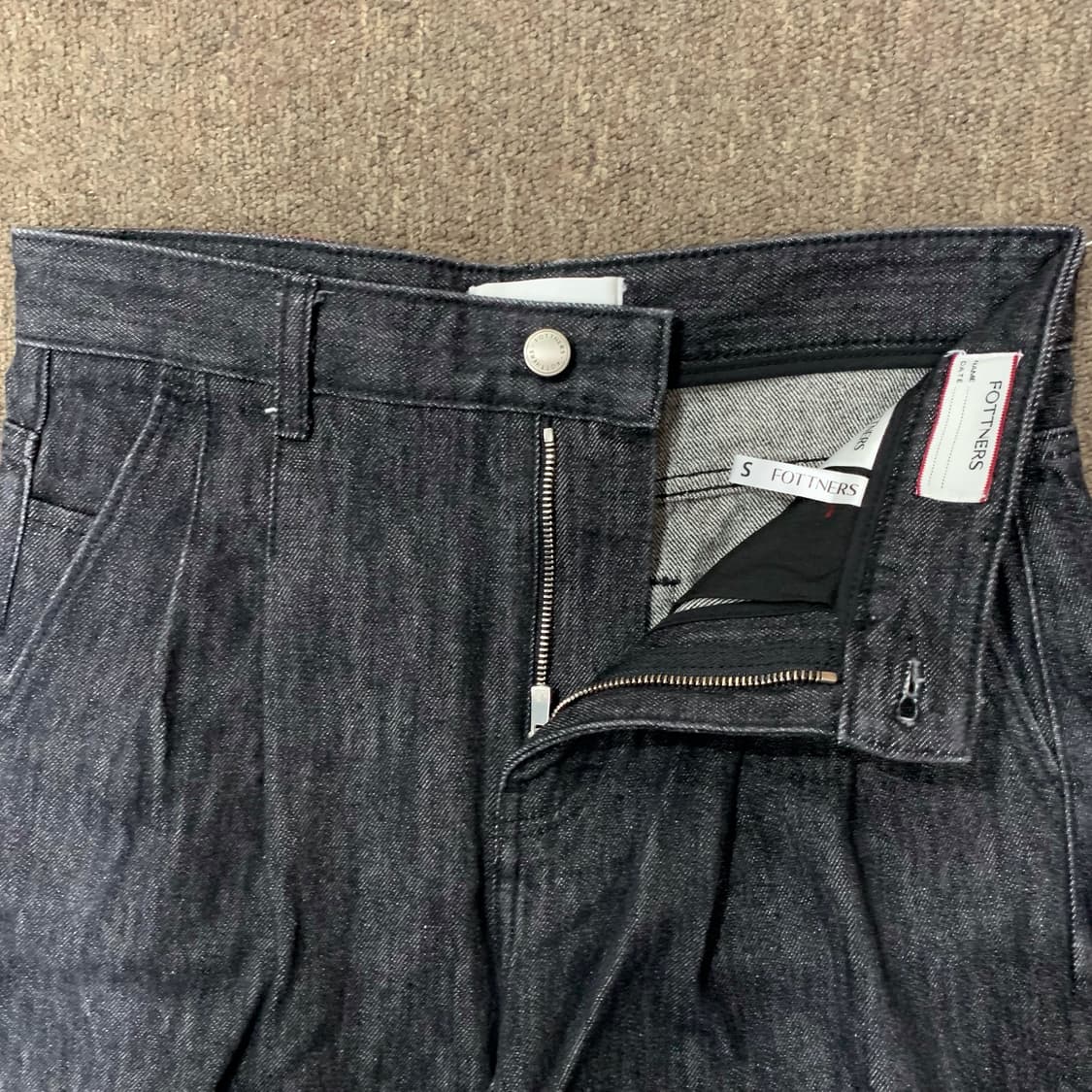 [30] 포트너스 투턱 와이드핏 데님팬츠 상품이미지4