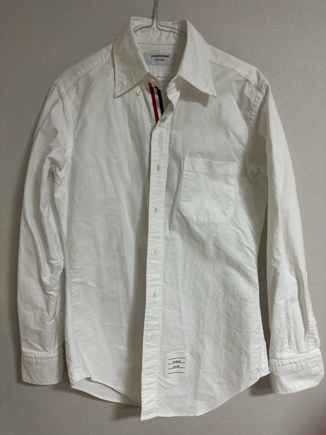 [정품] 톰브라운 트리콜로르 테이프 옥스퍼드 셔츠 (화이트/2사이즈 ) 상품이미지1