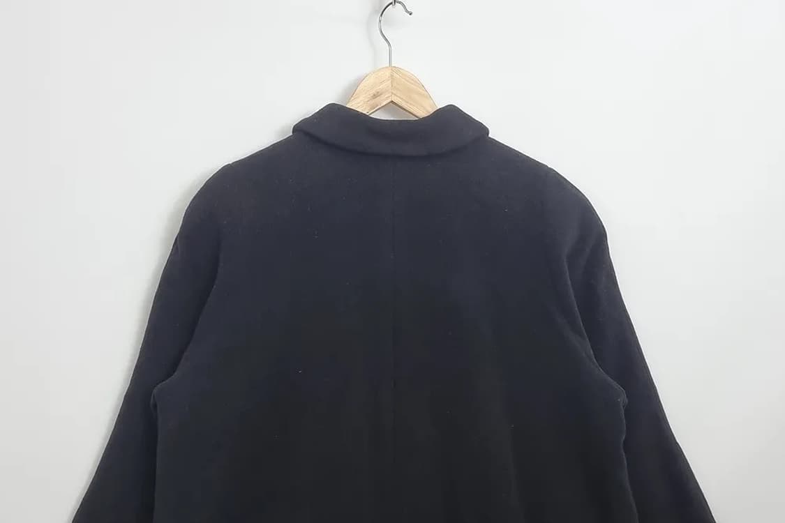 NOANNU 블랙 박시핏 캐시미어 혼방 코트 상품이미지5