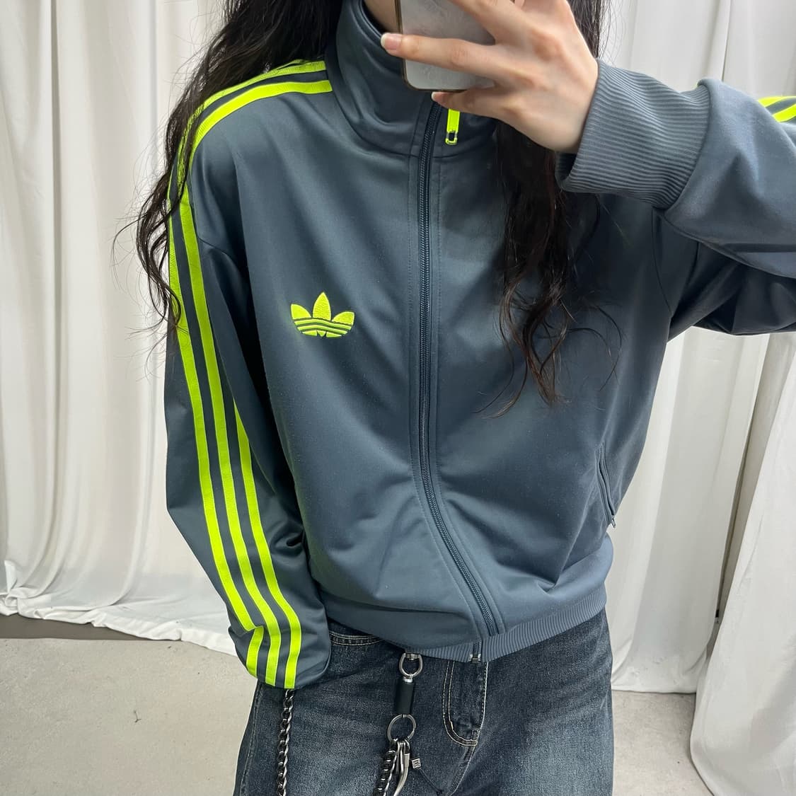Adidas gray firebird jersey 상품이미지3