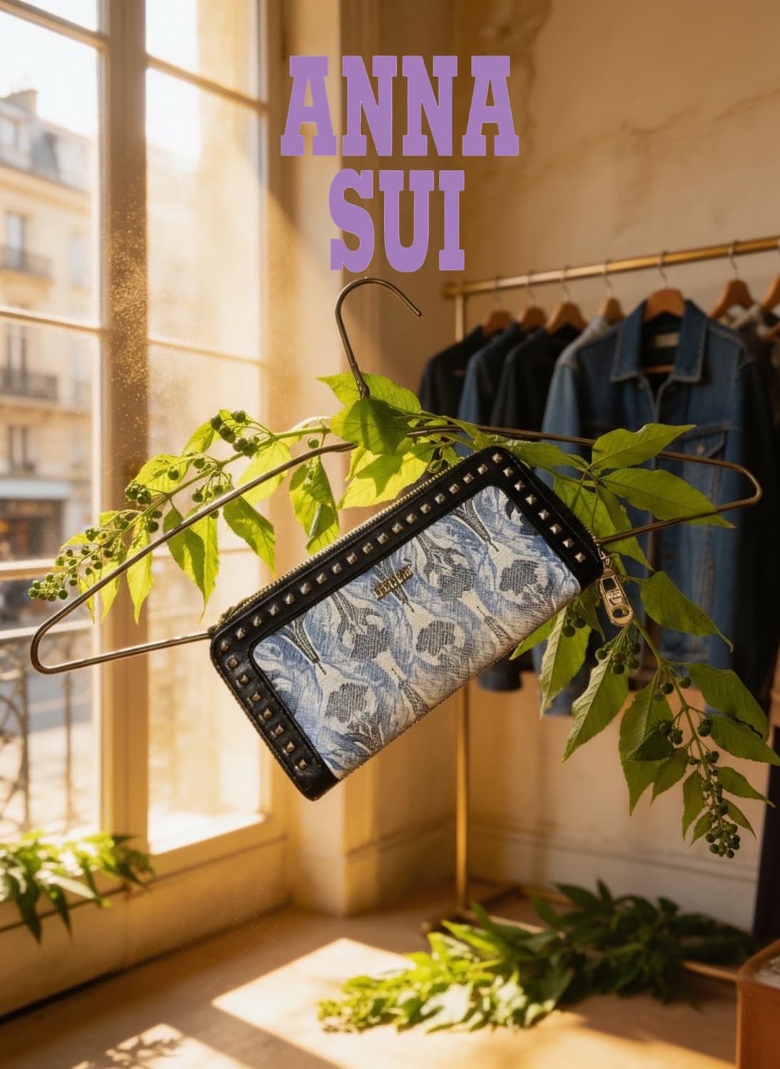  안나수이(Anna Sui) 빈티지 스터드 장지갑 상품이미지1