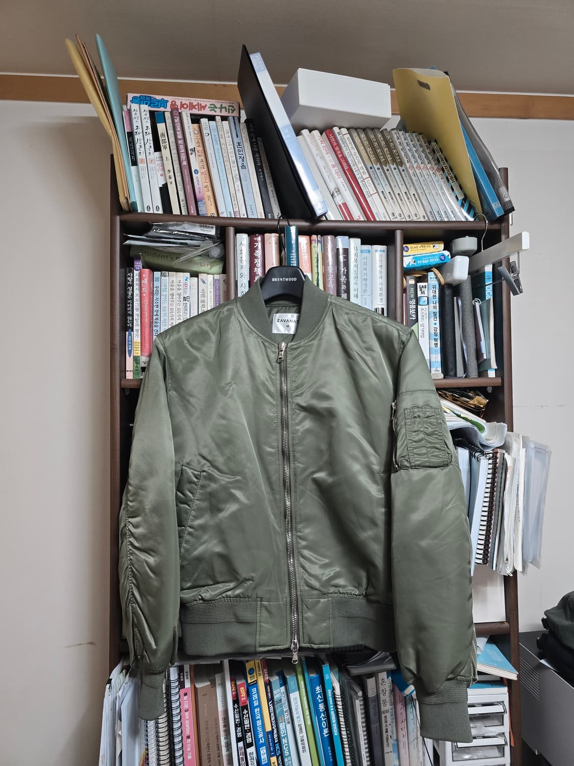 자바나스 에센셜 MA-1 패딩 자켓 카키 M 상품이미지4