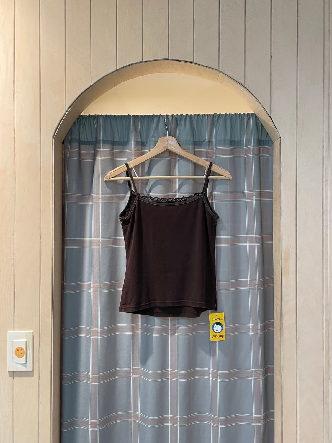 일본빈티지 레이스나시 브라운 상품이미지3