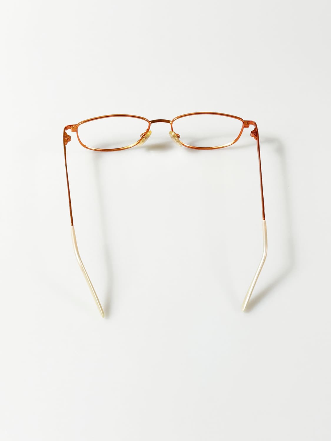 90s HI-TEEN 오렌지 메탈 슬림 오벌 프레임 빈티지 안경 상품이미지5