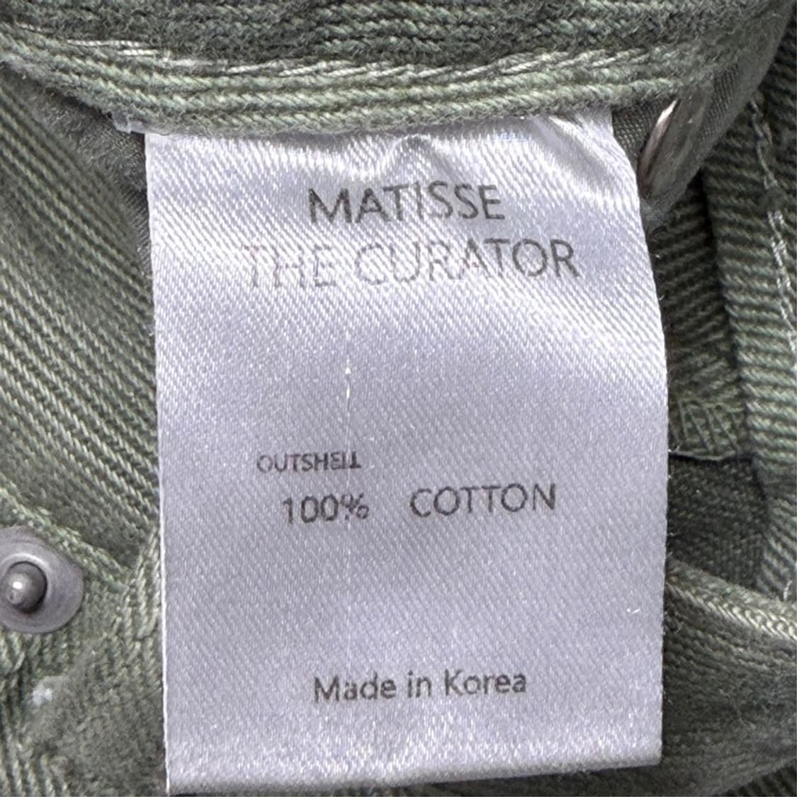 마티스 더 큐레이터 와이드 다잉 데님 팬츠 그라스 그린 2 상품이미지4