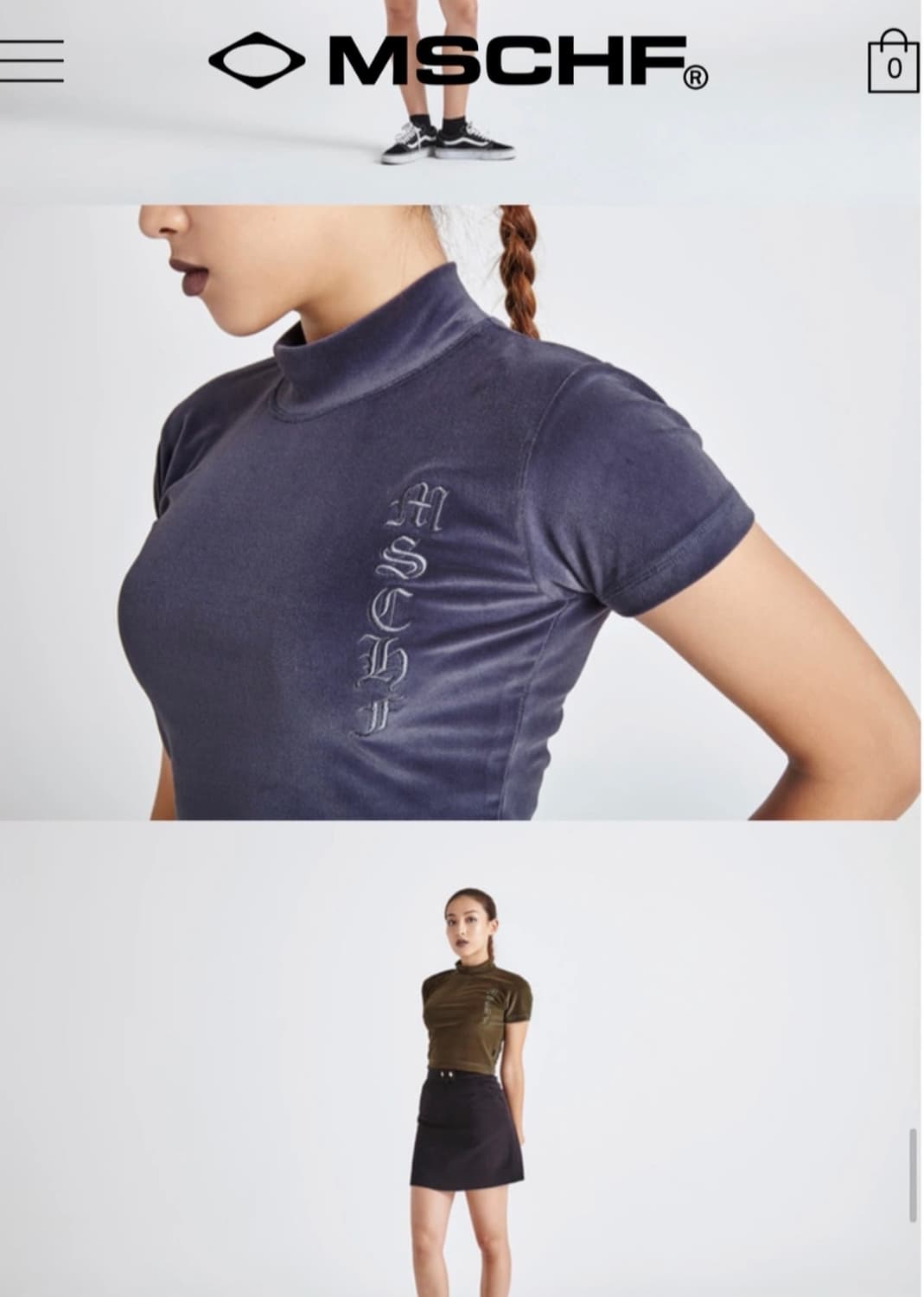 MISCHIEF 미스치프 16FW 핏티트 벨루아 크롭탑 크림핑크 새제품 상품이미지1