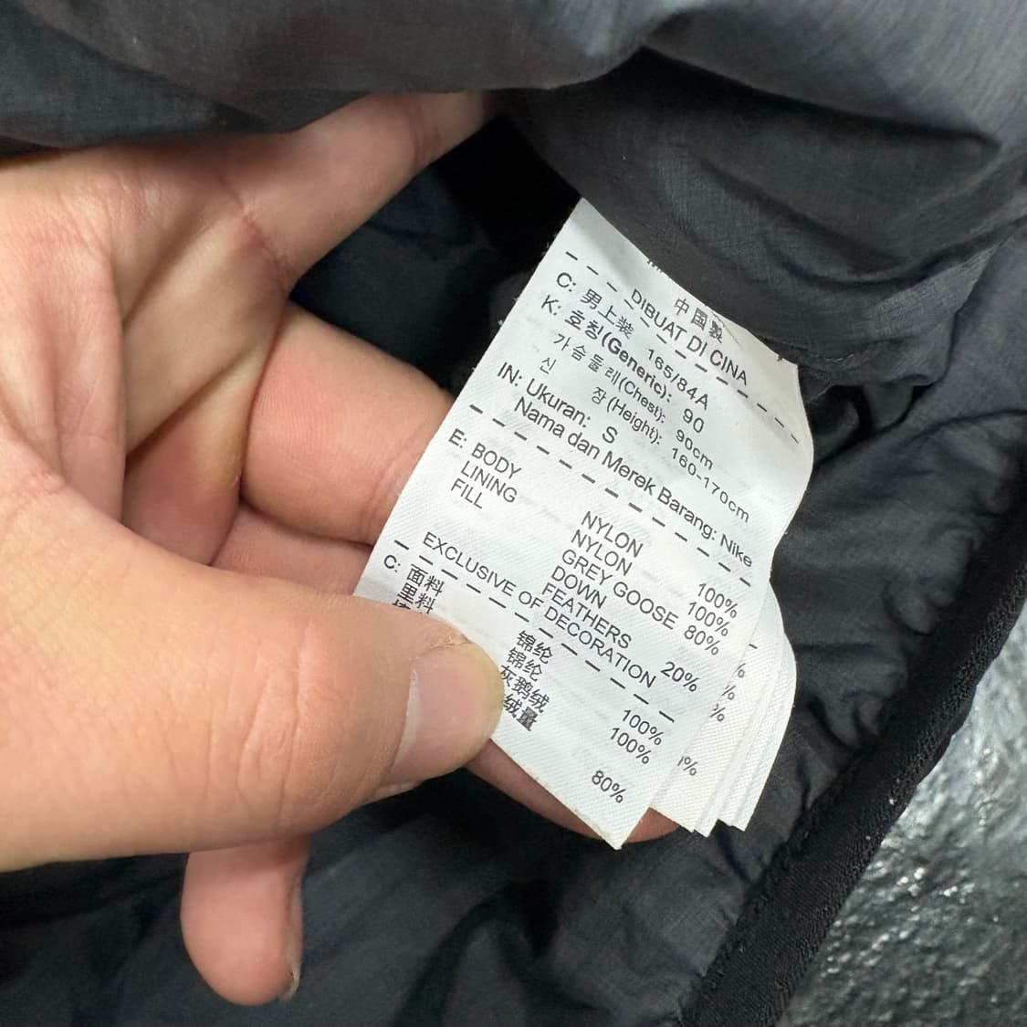(90)나이키후드경량패딩블랙 상품이미지5