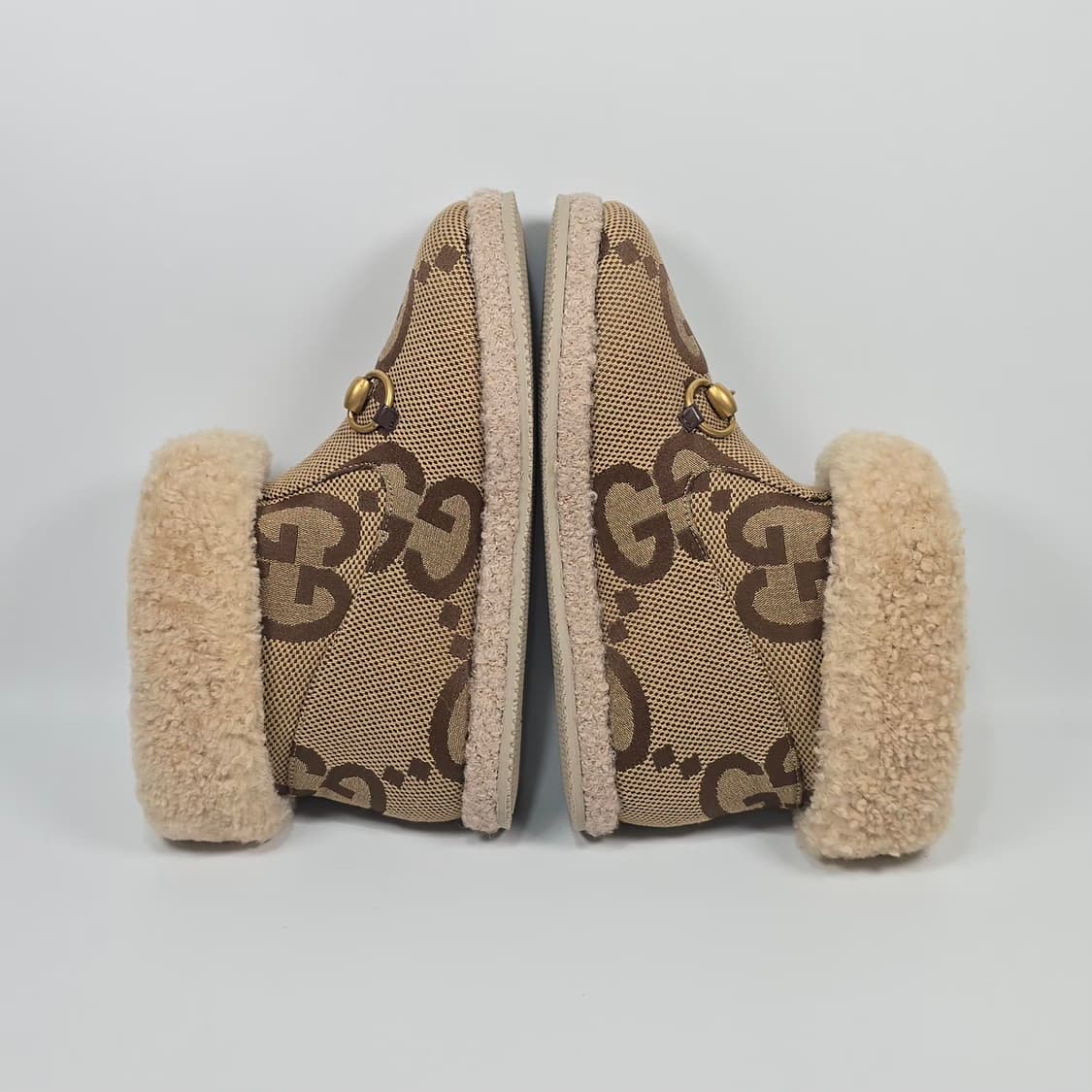 구찌 점보 GG 캔버스 홀스빗 시어링 앵클 부츠 ( 210 ) 상품이미지5