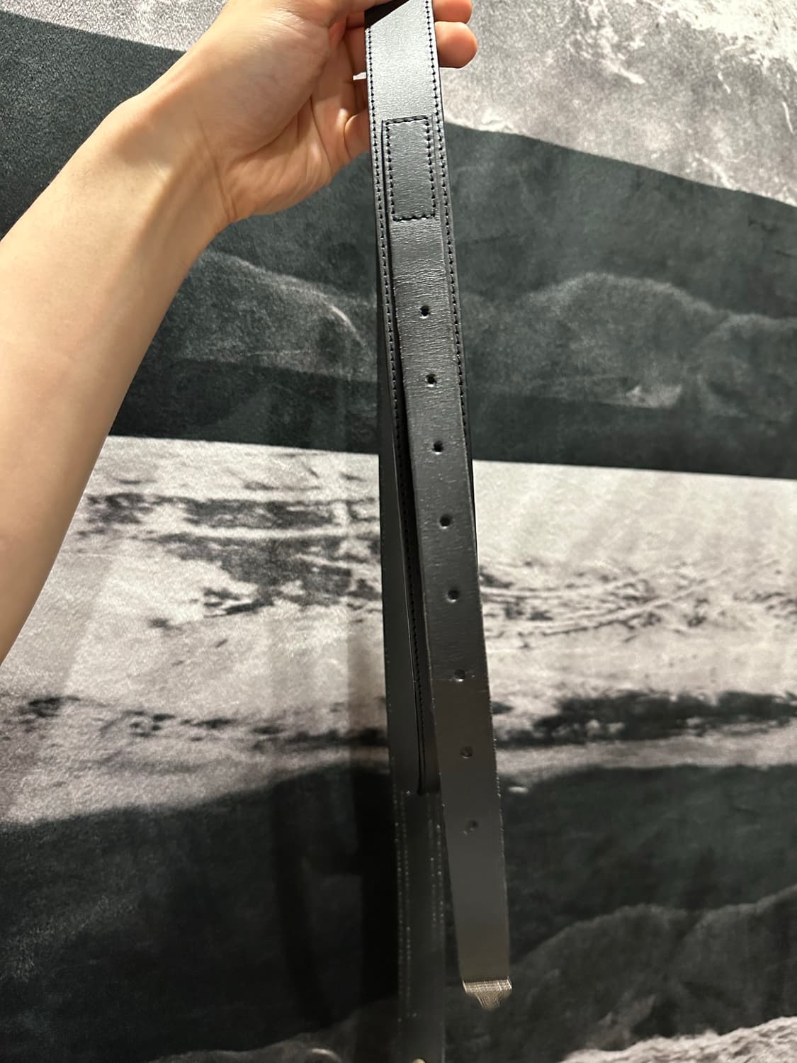 도프제이슨 미니멀 레이어드 하드레더 벨트 상품이미지4