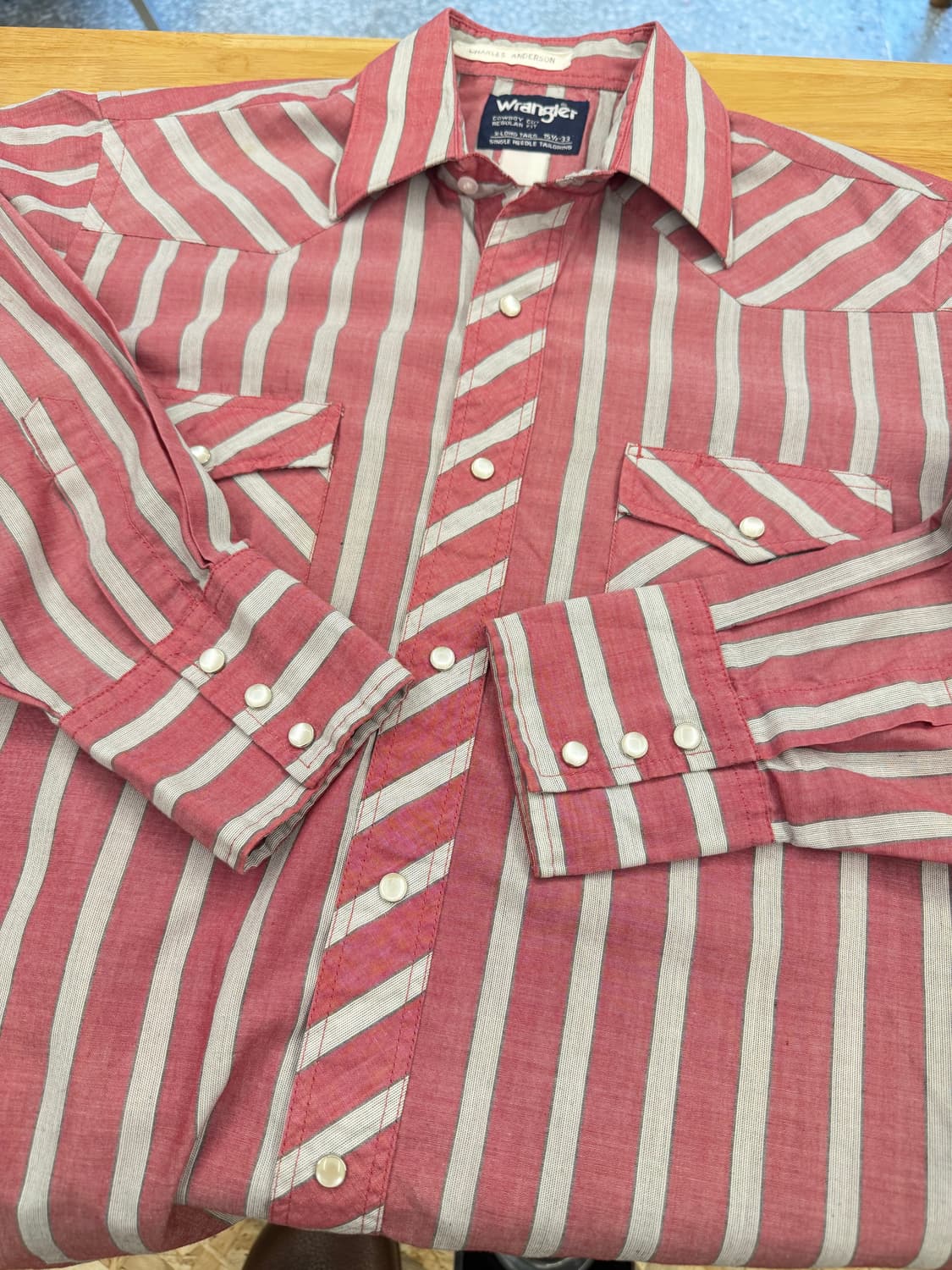 랭글러 스트라이프 웨스턴 셔츠 상품이미지3