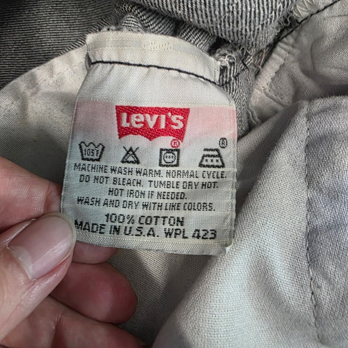 [W31L30]90's USA 리바이스 501 블랙 데님 팬츠 상품이미지4