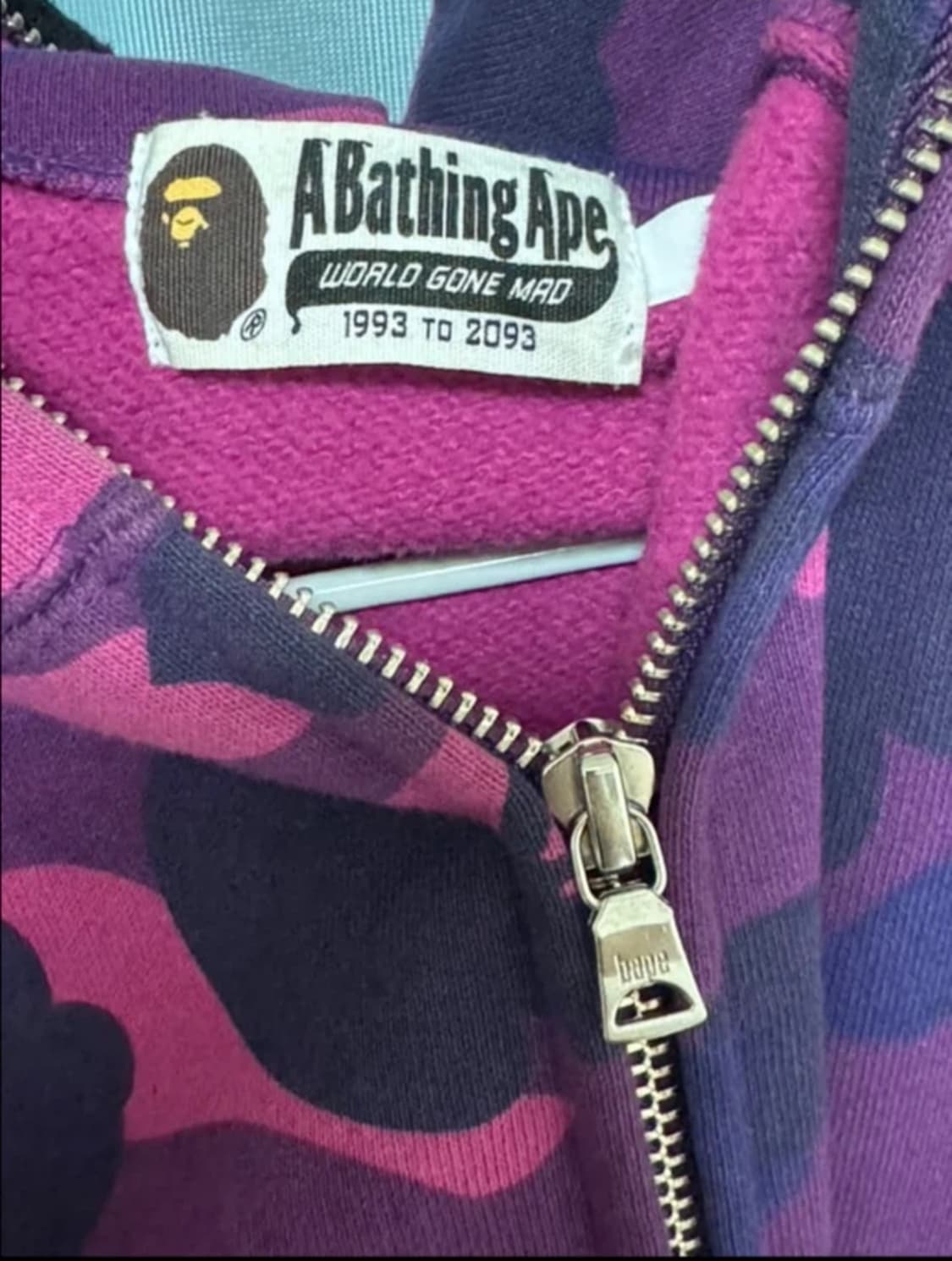 베이프 샤크 후드집업 퍼플 BAPE Color Camo Shark Ful 상품이미지3