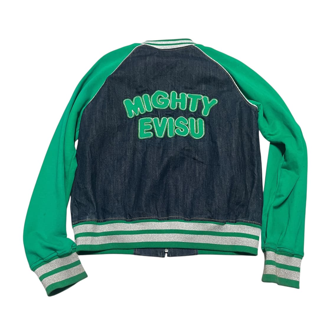 에비수 데님 배색 올드스쿨 빅로고 집업 자켓  상품이미지2