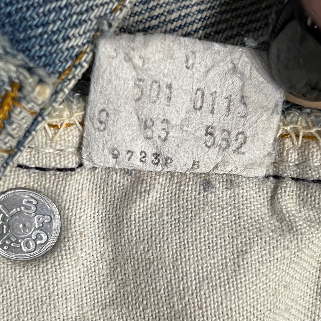 [34] 80s 리바이스 501 USA MADE 데님 청바지 상품이미지10