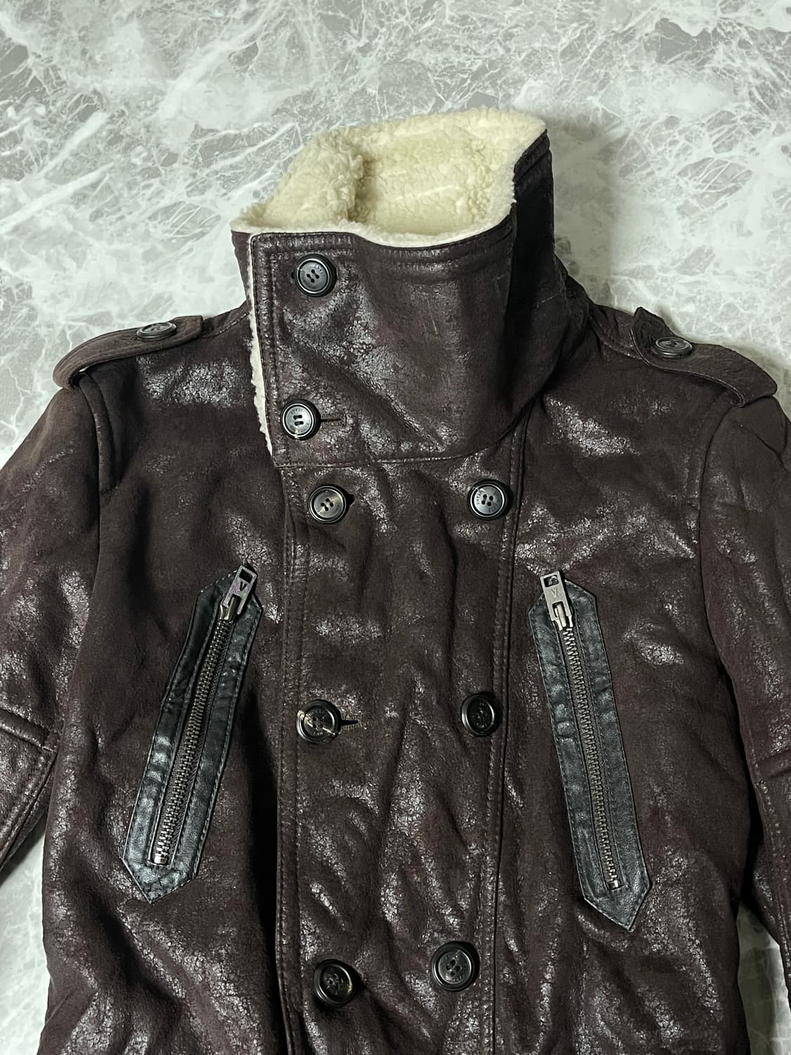 Fur leather coat 상품이미지2