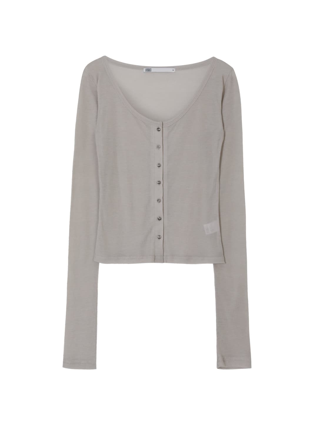 보헤미안서울 베이직 스쿱 버튼 가디건 베이지 상품이미지5