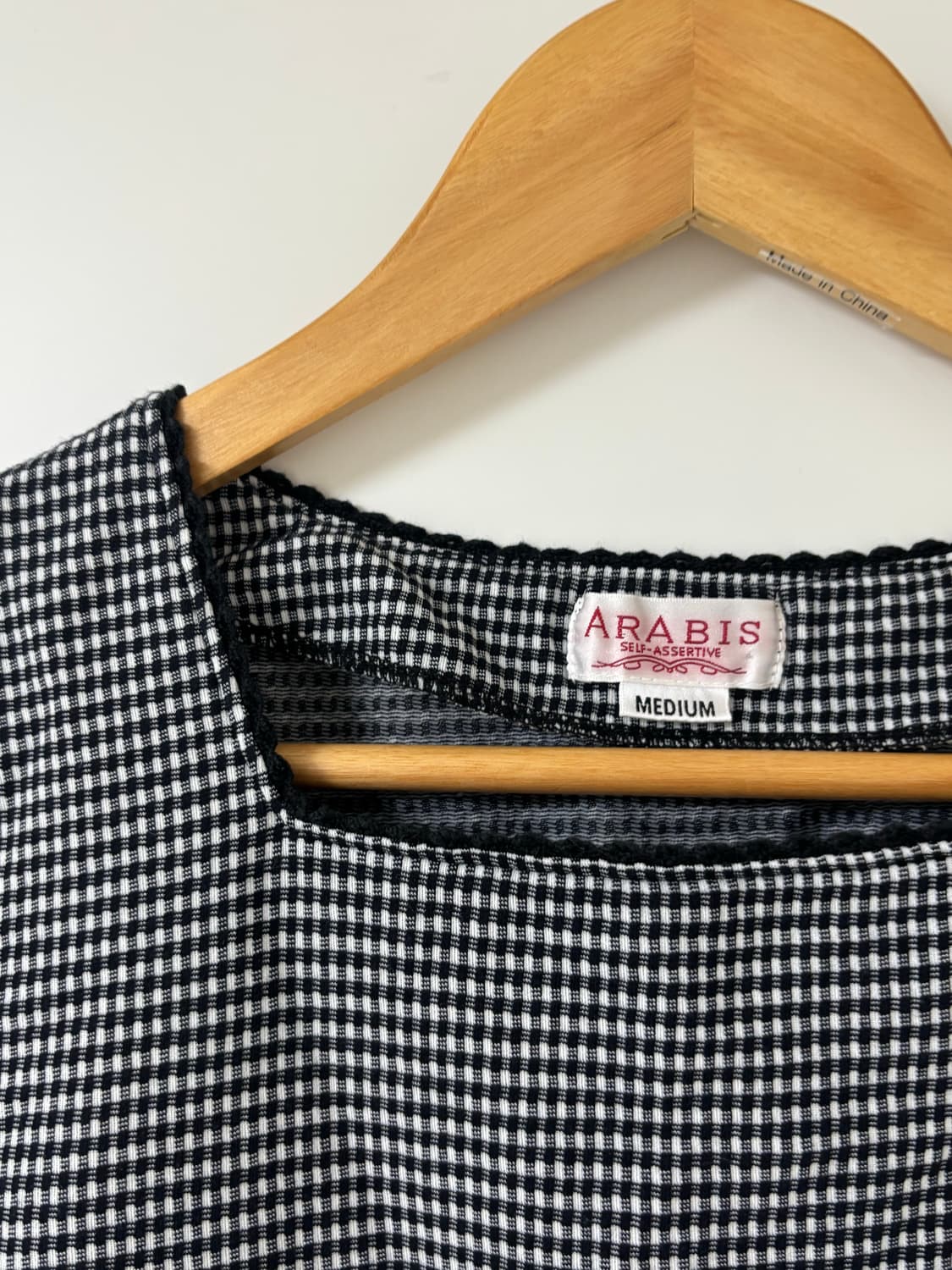 빈티지 7부 체크 티셔츠 상품이미지5