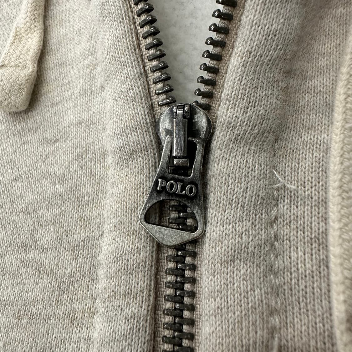 Polo 폴로랄프로렌 QR라벨 오트밀 베이지 후드 집업 상품이미지5