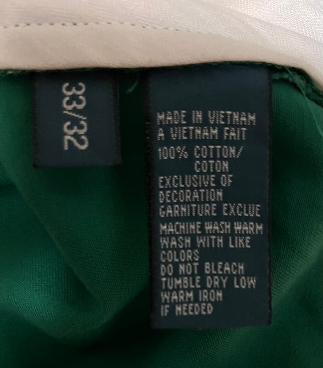 폴로 랄프로렌 면바지 33/32 그린 상품이미지6