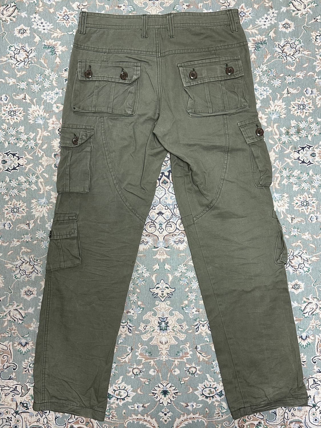 (31)스트레이트 카고팬츠 올리브 상품이미지4