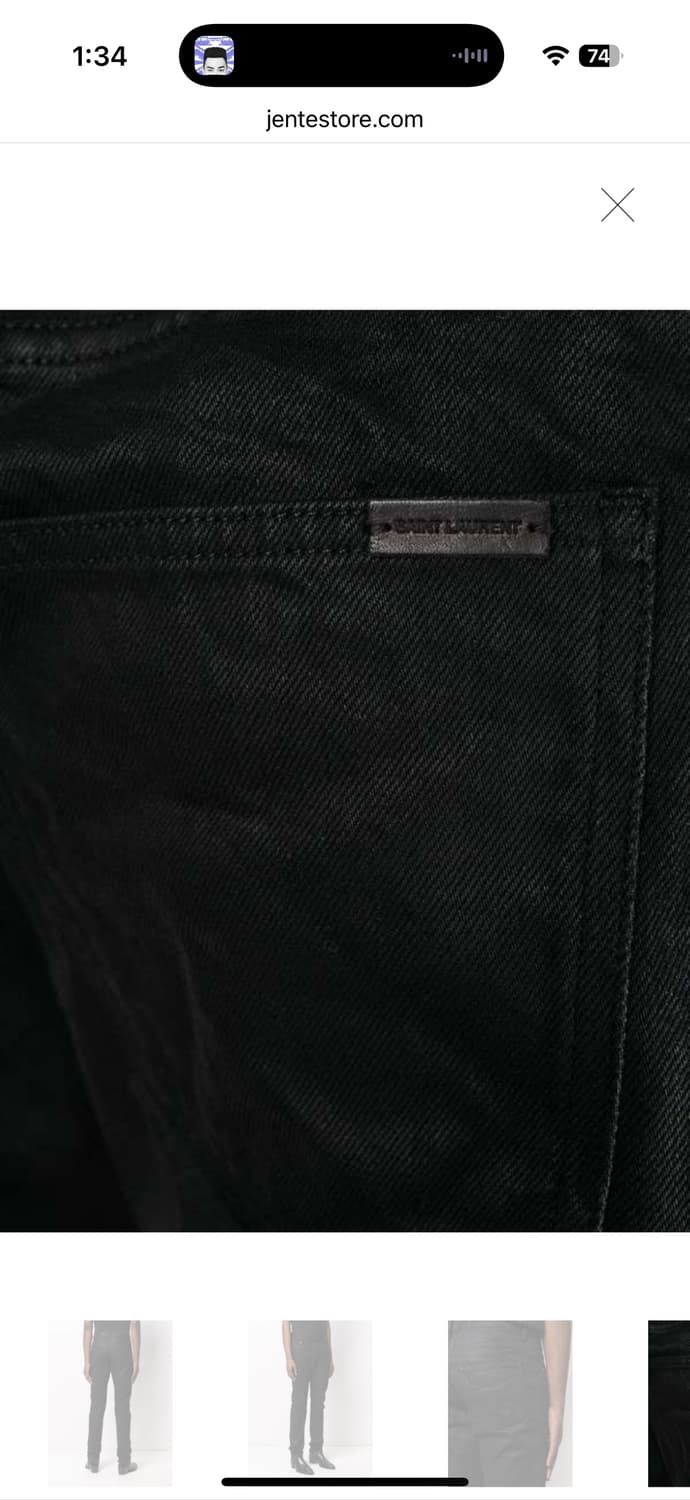 생로랑 21 블랙 스트레이트 진 상품이미지4