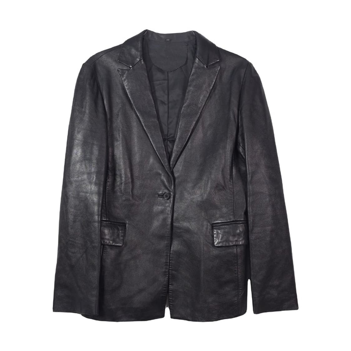 리얼 양가죽 원버튼 레더 블레이저 88 상품이미지1