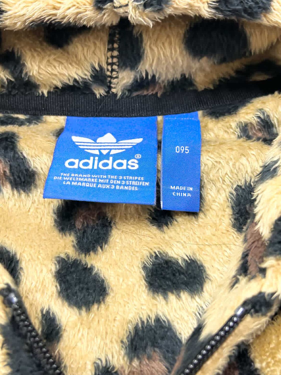 아디다스 빅로고 레오파드 플리스 후드집업 상품이미지9