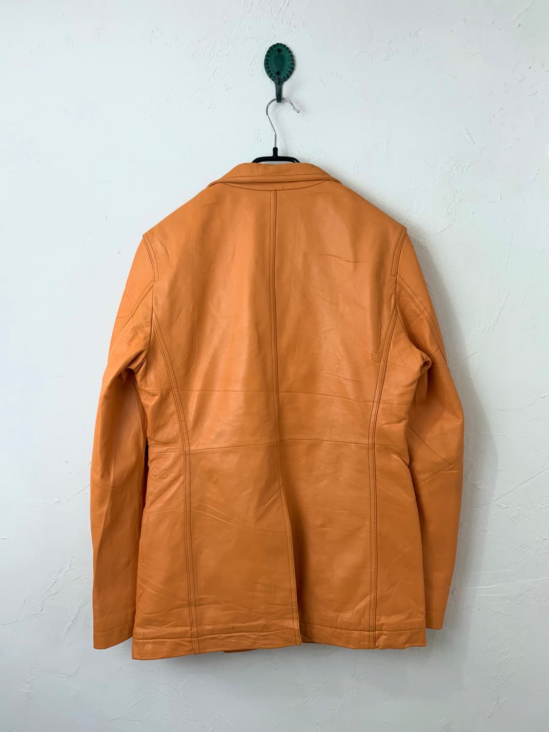 CUSTOM CULTURE 오렌지 램스킨 레더 블레이저 상품이미지3