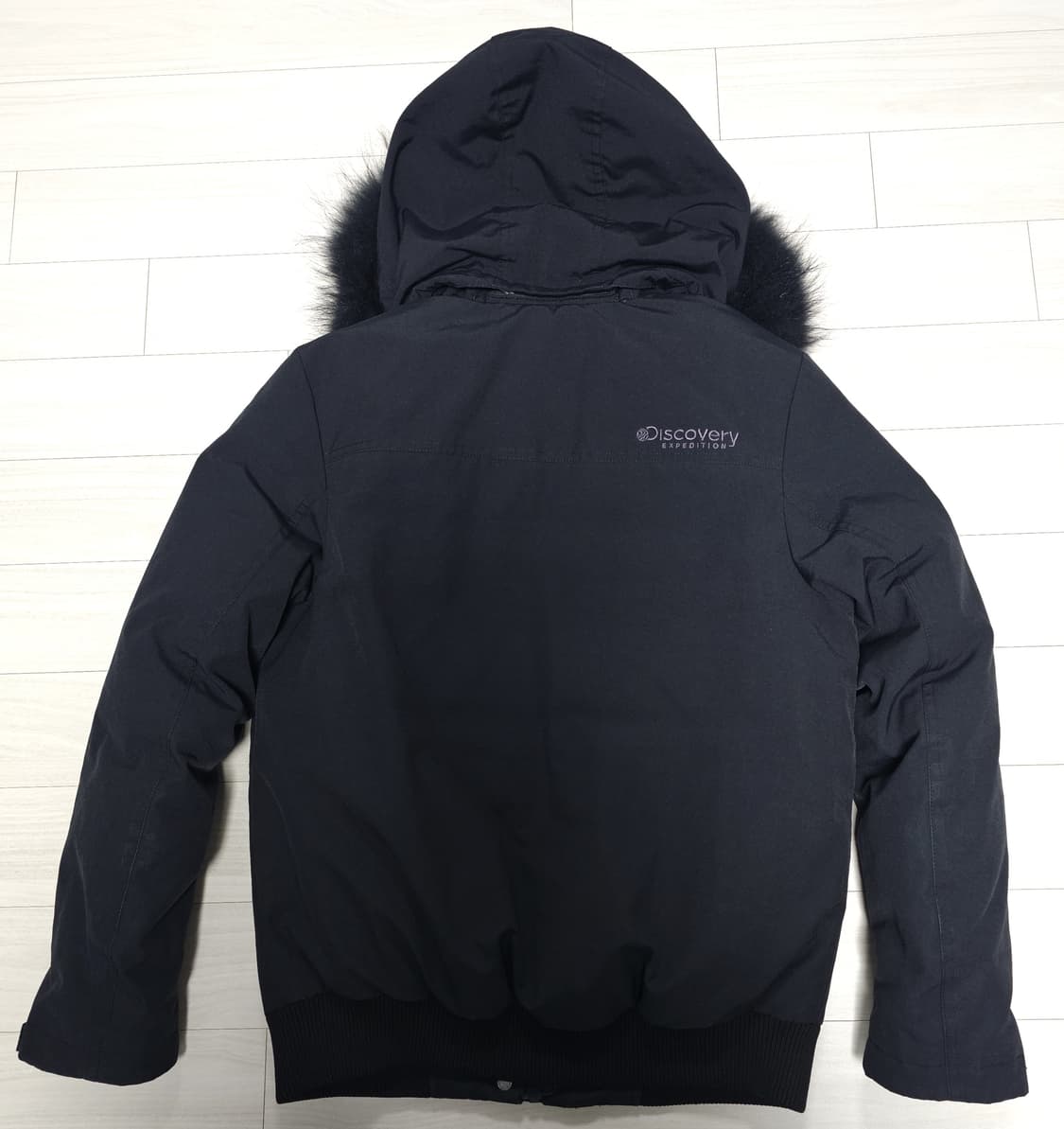 디스커버리 블랙 패딩 점퍼 후드 퍼 상품이미지3